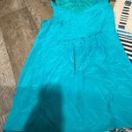 Tangerine NYC teal silk dress M Blue Size M Photo 3
