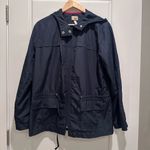 Heritage Collection by Bass Blue Windbreaker Jacket Size Medium Outdoor Hood Photo 4