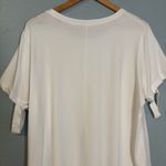 Universal Standard  Split Sleeve White Crewneck Tee 3X Classic Lightweight Preppy Photo 8