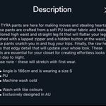 Meshki Black Leather Pants Photo 4