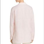 Lafayette 148  New York Size Small pink pinstripe linen top collared button up Photo 1