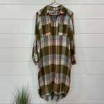 Anthropologie  Pilcro Side-Slit Maxi Tunic Button Down Large C20 Photo 6