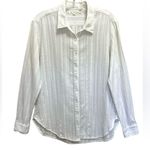 Xirena Cotton Long Sleeve Button Up Shirt Striped White Size S Photo 9