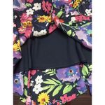 Lauren Ralph Lauren Navy Floral Lined Skirt and Ruffle Top Set Size 16 Photo 7