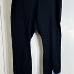 Nike  Leggings Medium Black Athletic Workout Gym Blue Swoosh Sporty NWT Photo 0