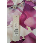 Purple & White Floral Stretch Knit Midi Modcloth Dress by DE Collection Size S Photo 6