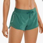 CRZ Yoga Running Shorts Green Teal Turquoise Photo 0