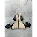 DKNY Sandals Womens Size 6.5 Black Ankle Strap Espadrille Open Toe Wedges New Photo 5