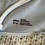 Aerie  High Neck Blue Floral Swim Bikini Top Size M Photo 2