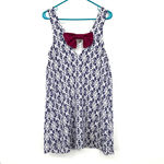 Everly  Size‎ Large blue white dress purple pink bow sleeveless tank minidress Photo 1