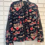 Authier Shirt Jacket Blue Tropical Aloha Hawaii Rare Shacket size 42/US 6 small Photo 15