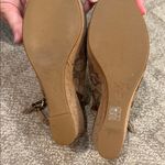 Coach  FERRY sling back peep toe heels with signature monogram and buckles Photo 3