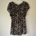 Style & Co Brown / Black Short Sleeve Blouse Size XL Photo 1