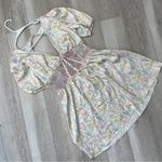 For Love & Lemons Dress floral glitter garden slip womens Pastel medium romantic Photo 4