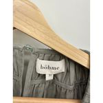 Bohme  Womens Green Peasant Top Size M NWT Smocked Boho Cottagcore Earthy Photo 3