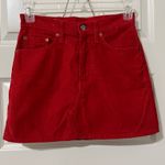 Levi's Levi’s Corduroy Mini Skirt Sz 27 Red Photo 0