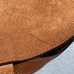 Valentina Fiore Italian Leather Cognac Messenger Slouch Bag Tan Photo 7