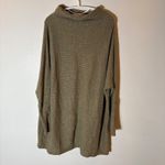 We The Free  Kitty Thermal Army Green Oversized Pullover Sweater Size Large Photo 7