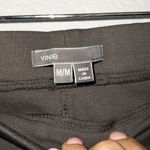 Vince Black Leather Piped Ponte Legging Pants Size Medium Photo 3