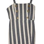 Pull & Bear  Striped Romper With Buttons Blue and White Women's Size Small Photo 0