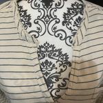 Ecote ’ Size Small Beige And Blue Striped Top Photo 5