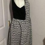 Madewell Black And White Diamond Sleeveless Knee Length Dress Photo 3