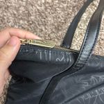 Tommy Bahama Black Zip Leaf Print Tote Bag flawed straps Photo 3