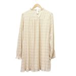 Roolee NWT  Chiffon Ruffled Long Sleeve Babydoll Dress Vanilla Cream Size Medium Photo 3