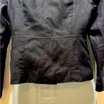 Merona  Women's Black Linen Blazer Size 10 Career Whimisigoth Trendy Casual Chic Photo 7