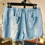 FOR THE REPUBLIC  Women’s Loose Jean Fringe Shorts - Lightwash Photo 1