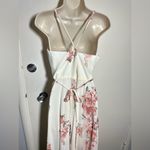 Lulu's White and Pink Floral Maxi Dress Size M Photo 5