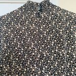 Blue Rain Boutique Brand Black & Tan Floral High Mock Neck Jumpsuit | Size: M Size M Photo 7