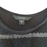 Guess  | Black Fringe Tank Top Biker Bikercore Medium Mesh Photo 4