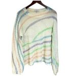 NWT Fate Multicolor Pastel Sweater | Size Medium Blue Photo 8