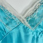 NWT Vintage Y2K Satin Babydoll Tank Top Sz XL by Decoded Light Blue Deadstock Photo 3