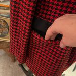 American Vintage ❤️🖤Women’s Vintage Red Houndstooth Blazer with Pockets Classic Preppy Style Photo 1