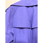 London Fog  Womens Purple Double Breasted Trench Coat Jacket Medium Photo 5