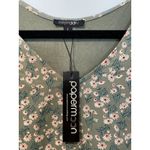 Stitch Fix NEW Top Women Small Green Ditsy Floral Travel Lightweight Stretch Work Photo 2