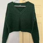 Wild Fable Cropped Green Sweater Photo 0