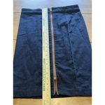 Ralph Lauren LRL  Jean Skirt Women‎ Size 4 Leather Trim Full Zip Knee Length Photo 8