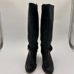 Frye Black Tall Leather Western Boots with Feather Detail Size 6 B Photo 8