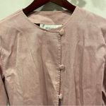 Beautiful vintage 80’s Austin Reed covered chunky button cotton blouse boho Pink Size 12 Photo 7