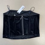 Steve Madden  Velvet Nikko Corset in Black - Size Large - NWT Photo 1