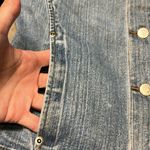 Caslon  Denim Jacket Women's Petite Casual Button Front Faded Medium Washed Sz S Photo 1