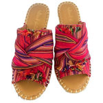 NWOB Altar’d State Hesper Red Multi Wedge Sandal SZ 8.5. Boho/ Tribal / Fabric Photo 0