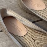 J.Crew Cap Toe Spain Espadrilles Neutral leather/linen Black Size 7.5 Photo 3