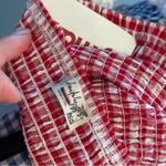 Free People NEW Stylish Red Gingham Women's Bodysuit large Photo 4