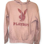 Playboy  Pink Logo Hoodie Medium Graphic Pullover Sweatshirt Y2K Style Photo 0