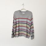 [La Ligne x Target] Gray Rainbow Striped Long Sleeve Crew Neck Sweater Size 2X Photo 2