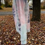 None Pastel Tie Dye Sweatshirt - Pink/Purple/Teal/White Size Medium Oversized Fit Photo 2